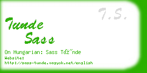 tunde sass business card